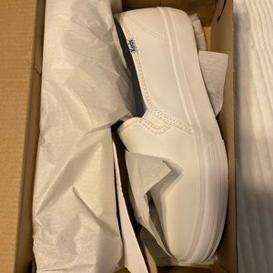 Brand new keds leather slip on
